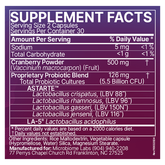 Vaginal Balance Probiotic- Microbiome Labs 60cap