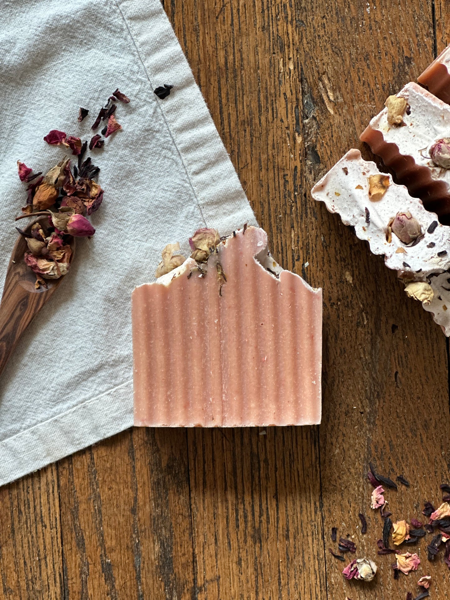 Rose Hibiscus Goat Milk Soap - Natural Handmade Bar | Synergy Herbal Works