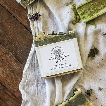 Matcha Mint Goat Milk Soap - Natural Handmade Bar | Synergy Herbal Works