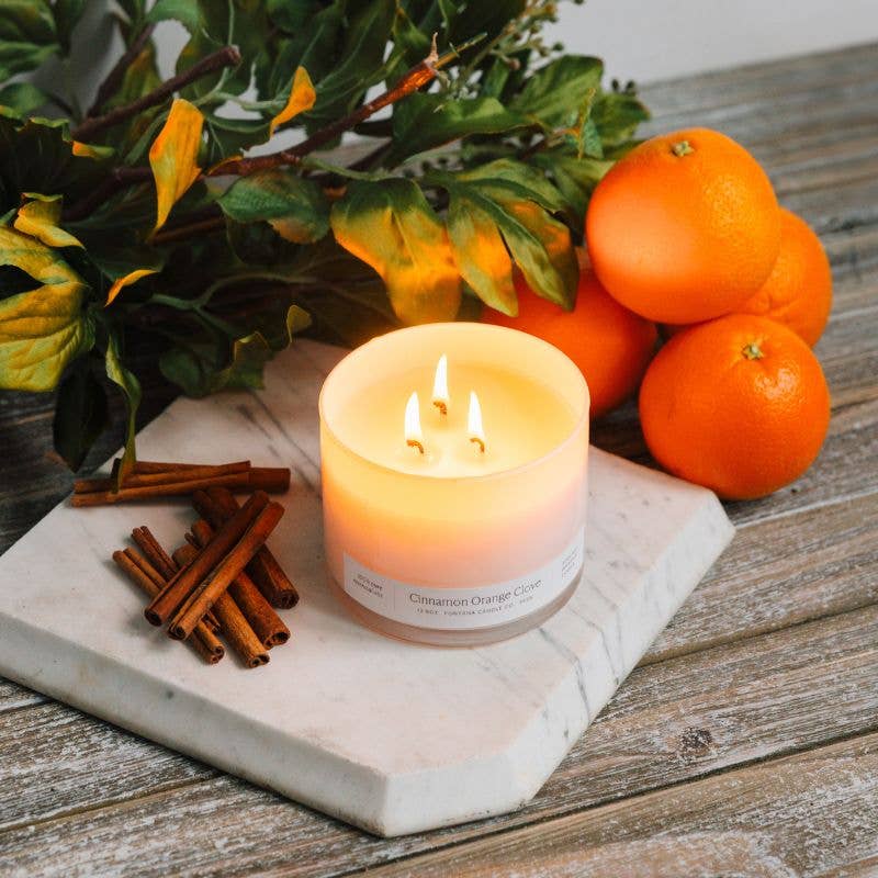Fontana Cinnamon Orange Clove Beeswax & Essential Oil 3 Wick Candle