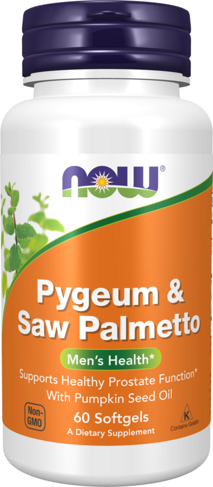 Pygeum Saw Palmetto NOW Brand 60gels