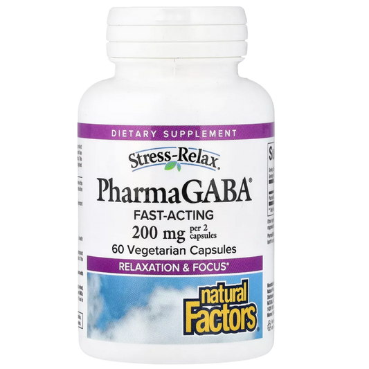PharmaGaba fast acting 200mg  60 caps Natural Factors