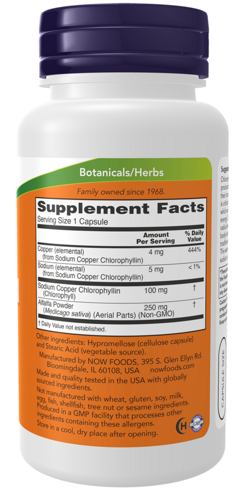 Chlorophyll 100mg 90cap NOW