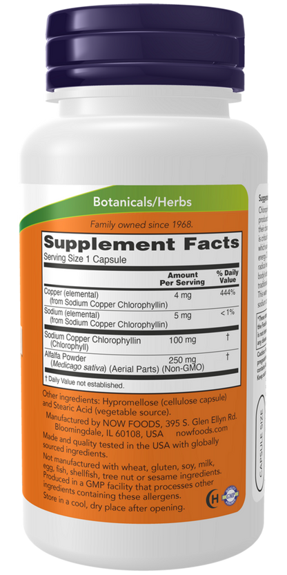 Chlorophyll 100mg 90cap NOW