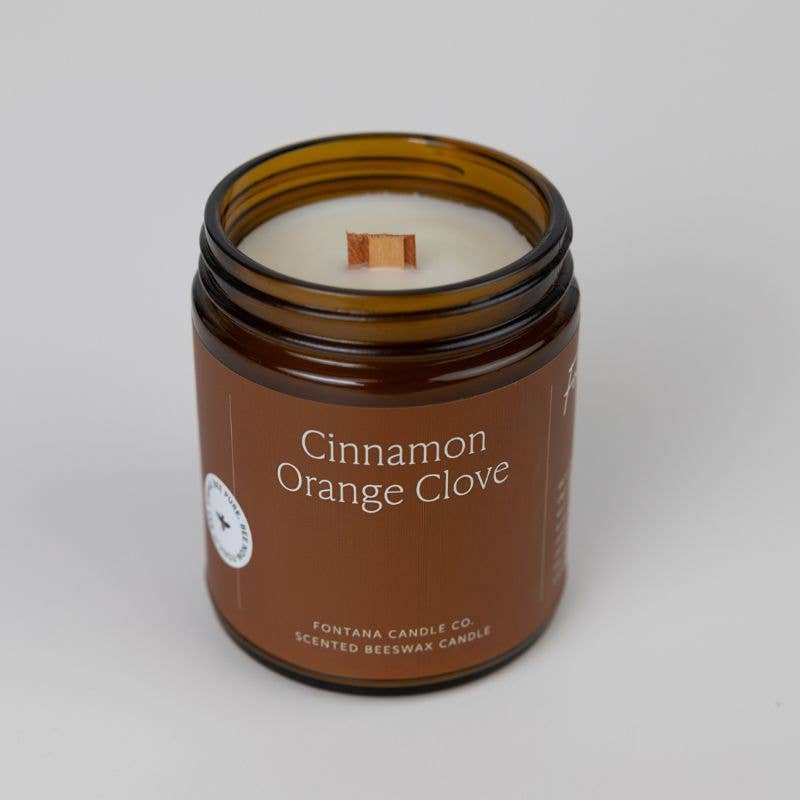 Fontana Cinnamon Orange Clove Beeswax & Essential Oil Jar Candle