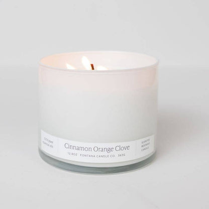Fontana Cinnamon Orange Clove Beeswax & Essential Oil 3 Wick Candle