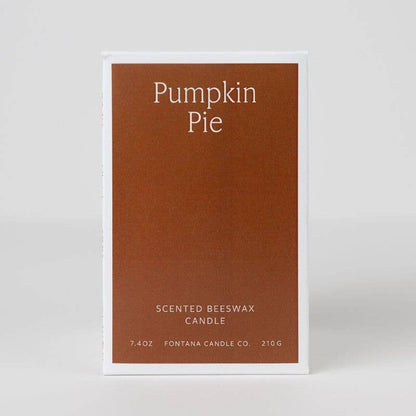 Fontana Pumpkin Pie Essential Oil Beeswax Jar Candle: Non-Toxic