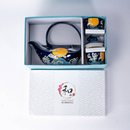 Moon Rabbit Tea Set 22oz Tea Pot with 2 Cups