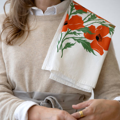 Hazel Made Poppy Tea Towel