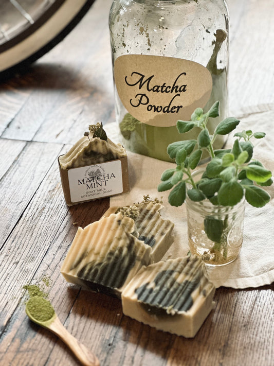 Matcha Mint Goat Milk Soap - Natural Handmade Bar | Synergy Herbal Works