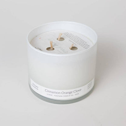 Fontana Cinnamon Orange Clove Beeswax & Essential Oil 3 Wick Candle