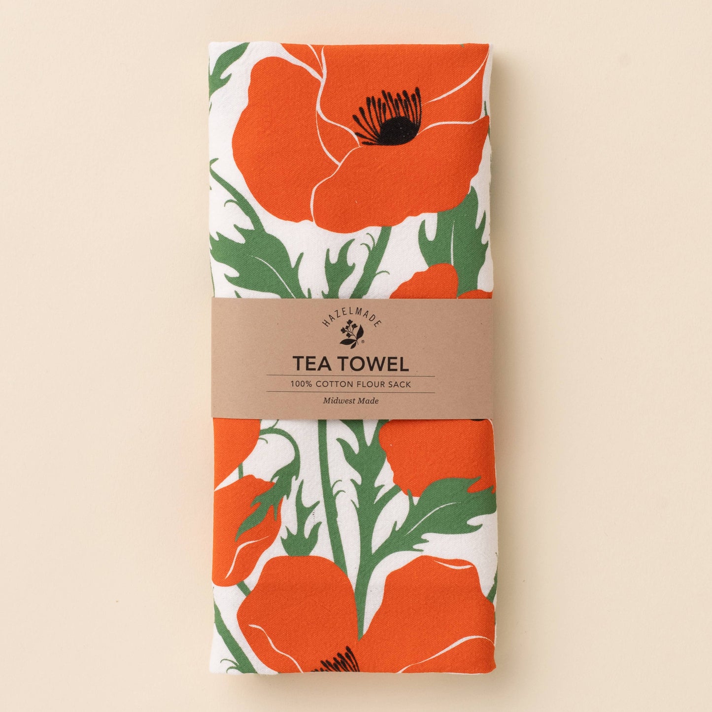 Hazel Made Poppy Tea Towel