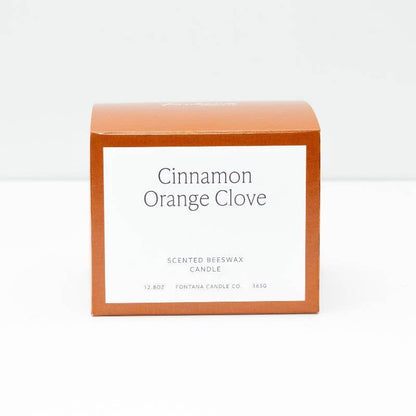 Fontana Cinnamon Orange Clove Beeswax & Essential Oil 3 Wick Candle