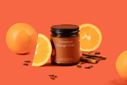 Fontana Cinnamon Orange Clove Beeswax & Essential Oil Jar Candle