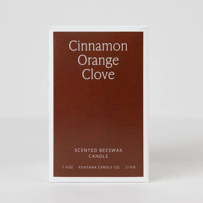Fontana Cinnamon Orange Clove Beeswax & Essential Oil Jar Candle