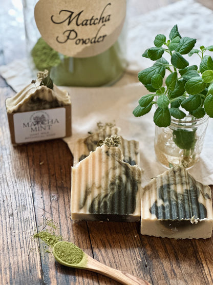 Matcha Mint Goat Milk Soap - Natural Handmade Bar | Synergy Herbal Works