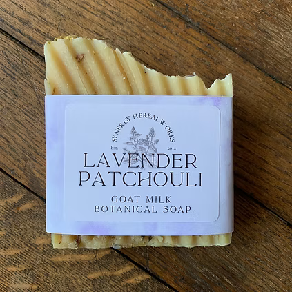 Lavender Patchouli Goat Milk Soap - Natural Handmade Bar | Synergy Herbal Works