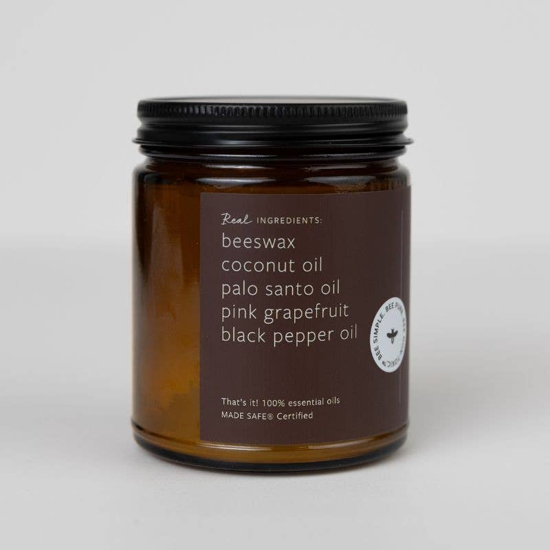 Fontana Fireside Essential Oil Beeswax Jar Candle: Non-Toxic