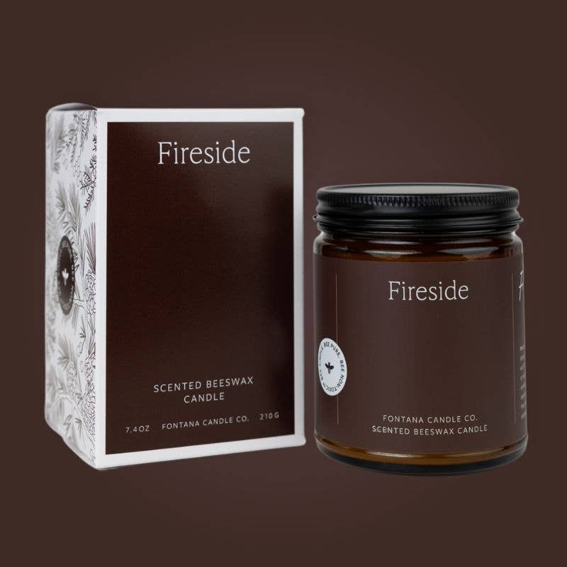 Fontana Fireside Essential Oil Beeswax Jar Candle: Non-Toxic