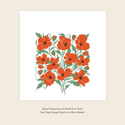 Hazel Made Poppy Tea Towel