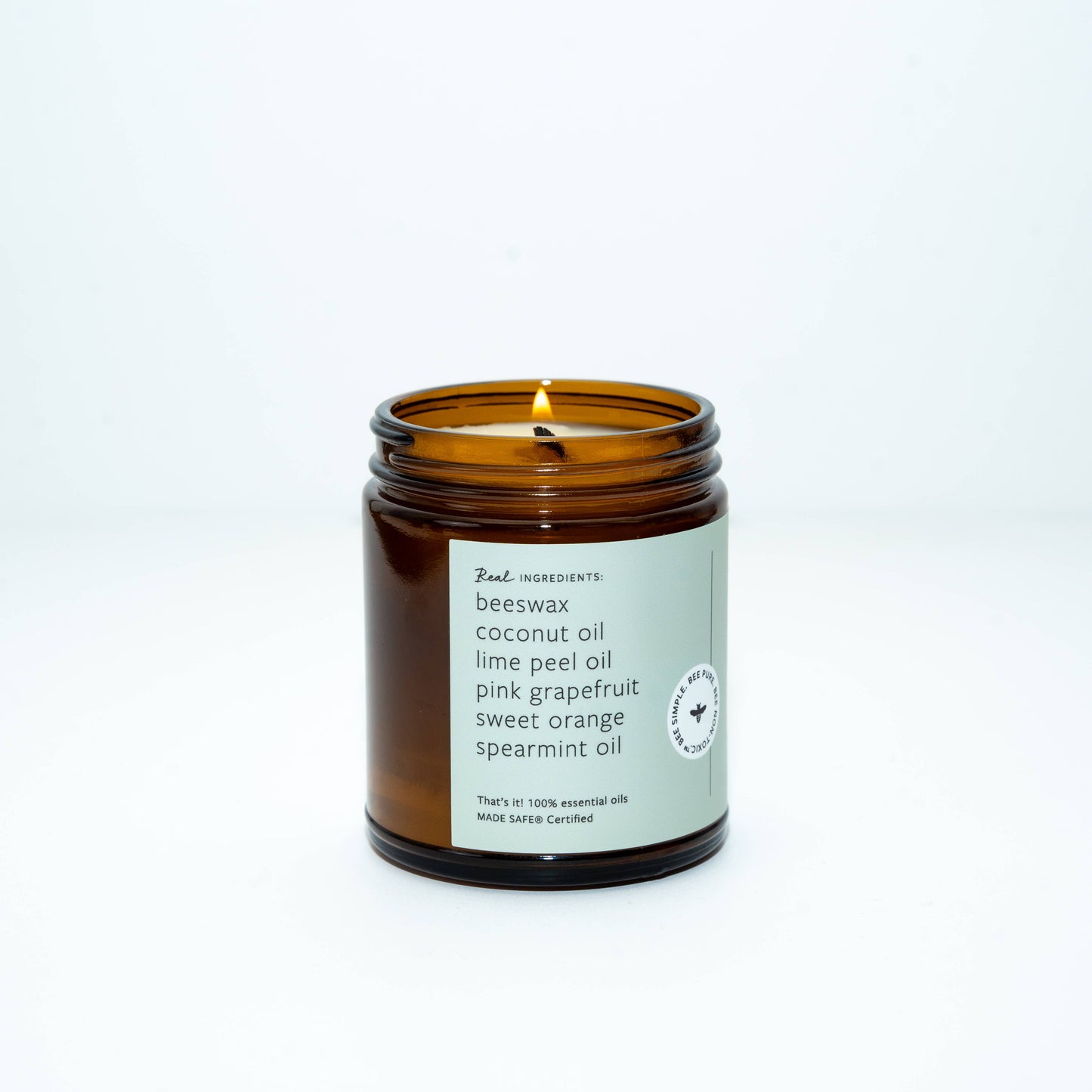 Fontana Fresh Mint & Lime Beeswax & Essential Oil Jar Candle