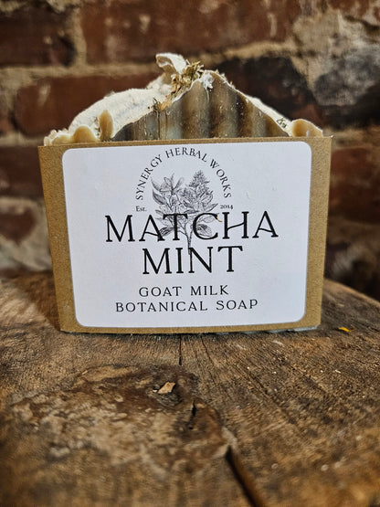 Matcha Mint Goat Milk Soap - Natural Handmade Bar | Synergy Herbal Works