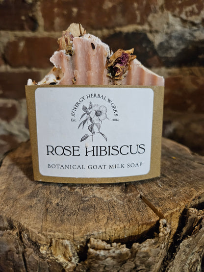 Rose Hibiscus Goat Milk Soap - Natural Handmade Bar | Synergy Herbal Works
