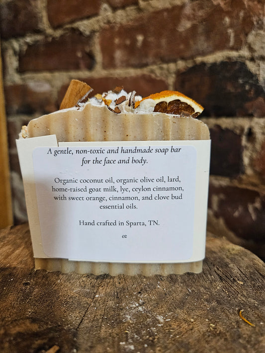 Pumpkin Swirl Goat Soap Bar
