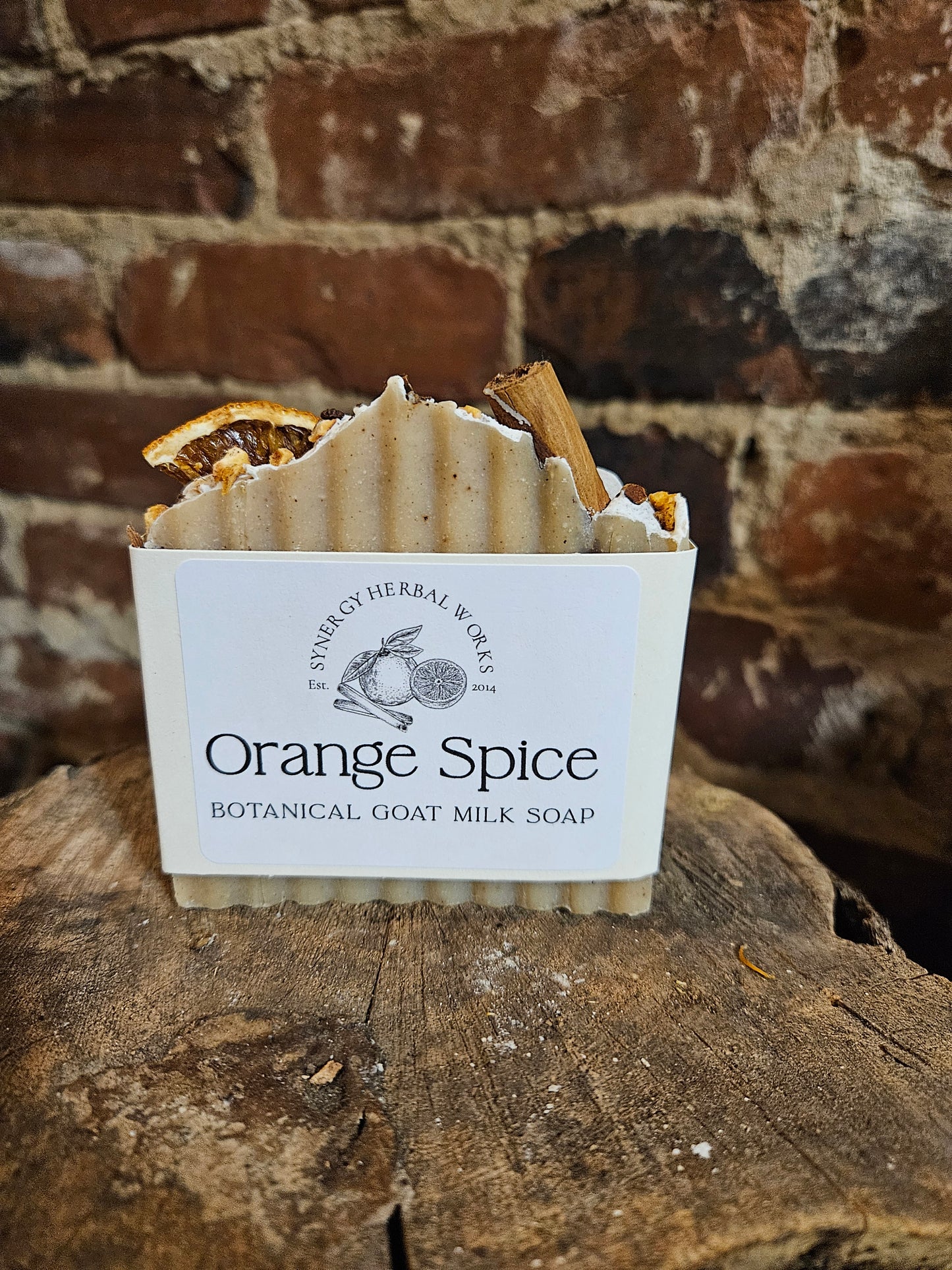 Pumpkin Swirl Goat Soap Bar